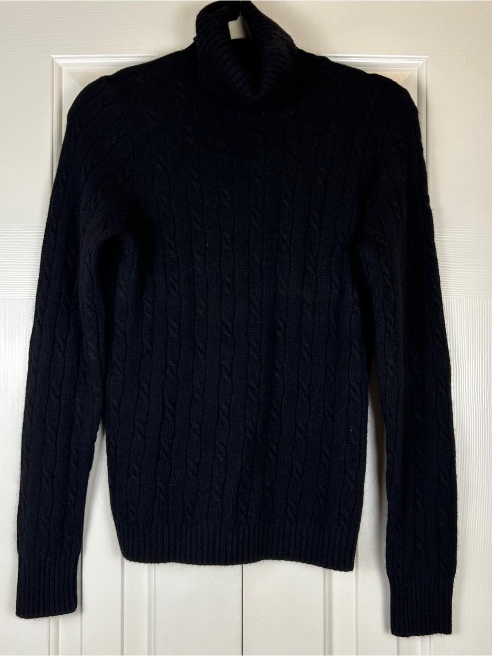 J. Crew Merino Wool Blend Cable Knit Turtleneck Sweater